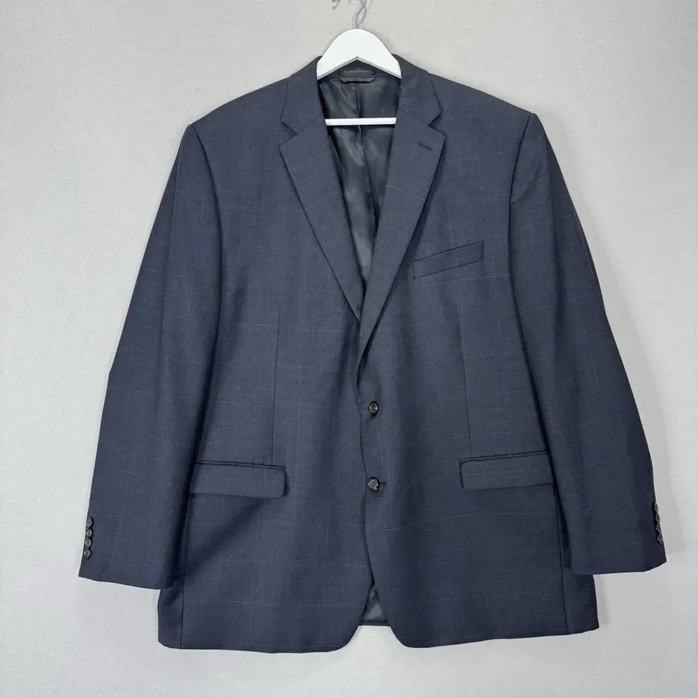 Lauren Ralph Lauren Blazer Mens 48L Blue Wool Classic 2 Button‎ Suit Jacket